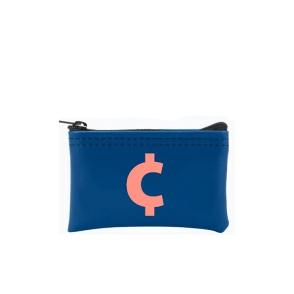 Expanded Vinyl Small Pocket Holder Coin Bag w/Zipper Closure
