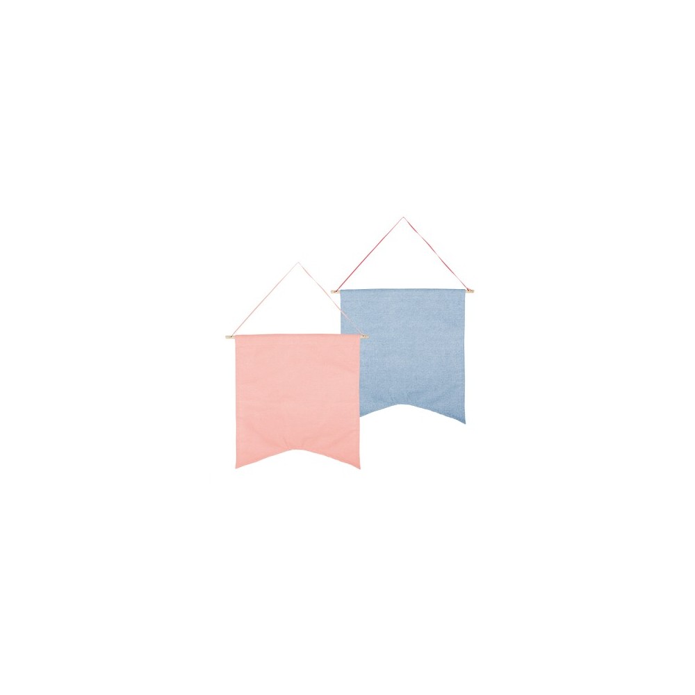Continued Wallflower Large Pennant (Colored Canvas & Denim)
