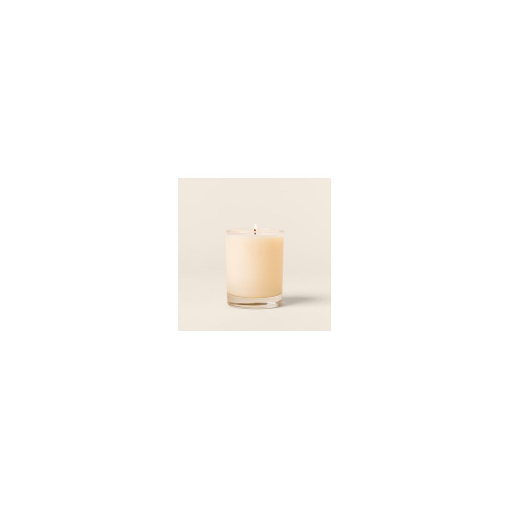Double Old Fashioned Glass Candle - Label