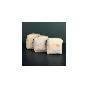 Mod Pouch Set Of 3 - Heavyweight Canvas With Leather