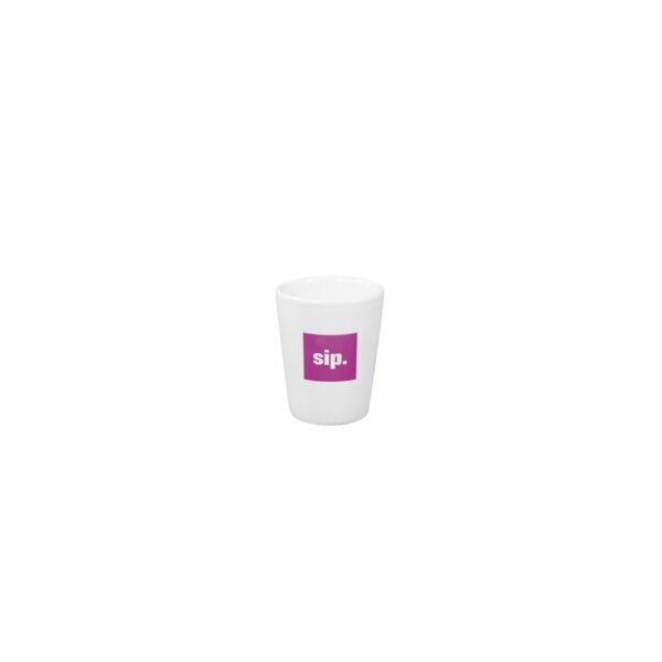 1 1/2 Oz. White Ceramic Shot Glass