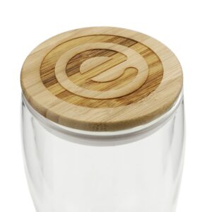 FSC 100% Bamboo lid 12oz Easton Glass Cup