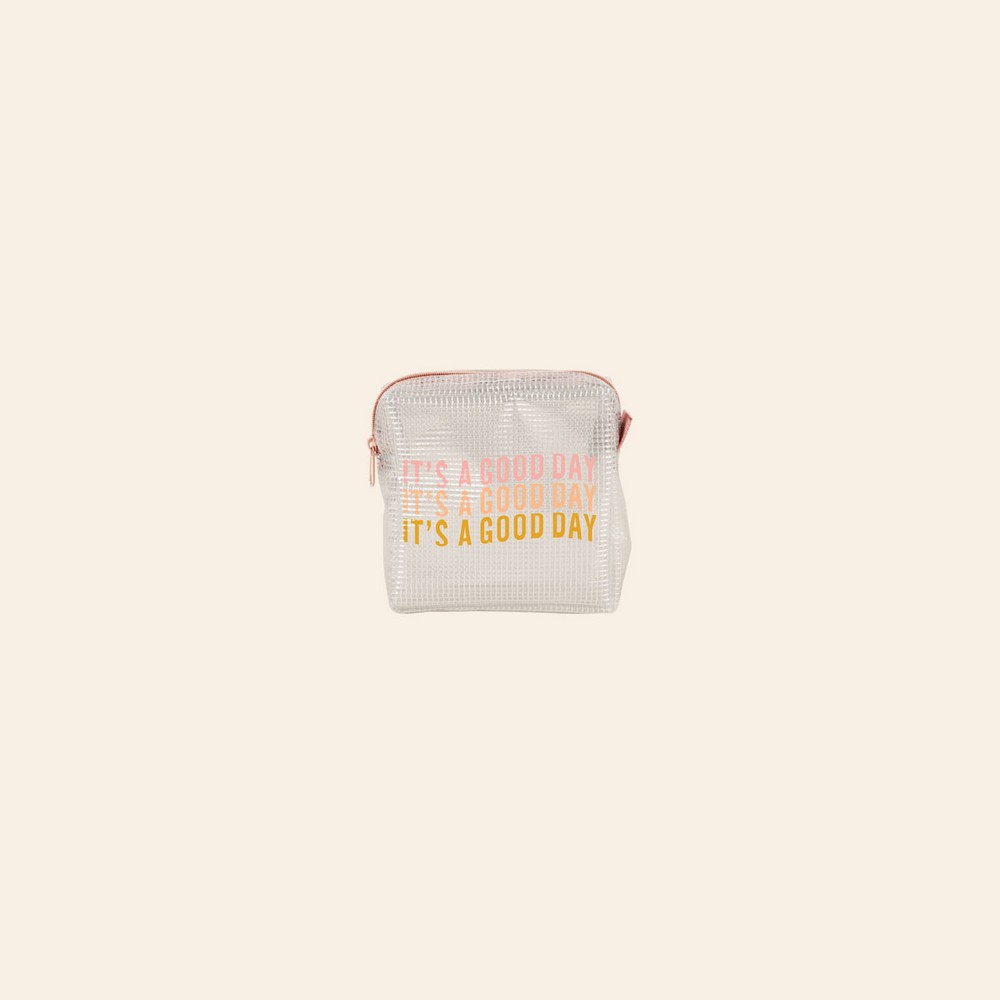 Small Mod Pouch (Clear + Grid Vinyl)