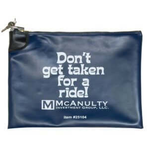 16"x12" Laminated Nylon Bank Bag w/Standard Swing Lock