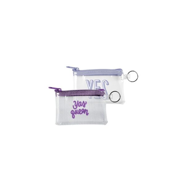 Continued Penny Key Ring Pouch (Clear + Grid Vinyl)