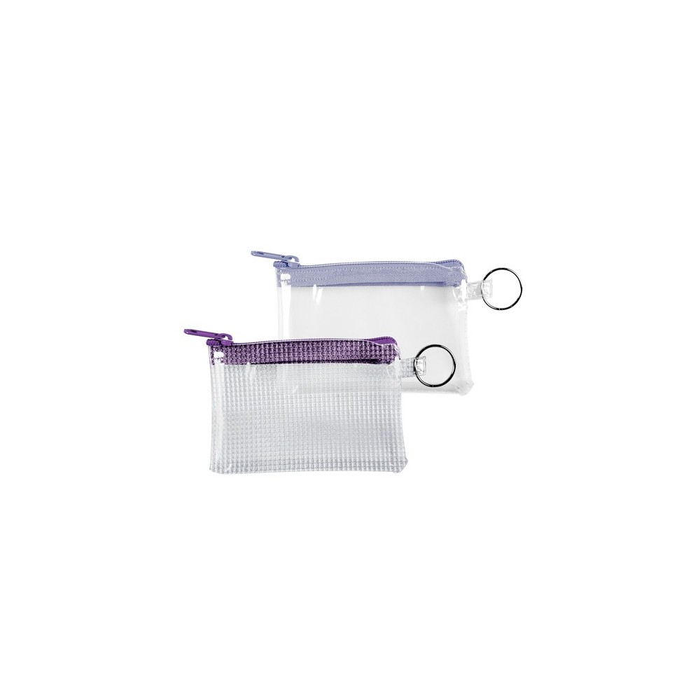 Continued Penny Key Ring Pouch (Clear + Grid Vinyl)