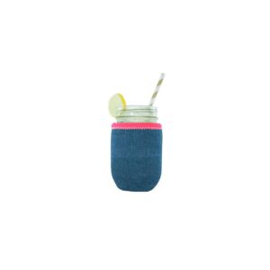 Denim Jar Kaddy + Bias Trim