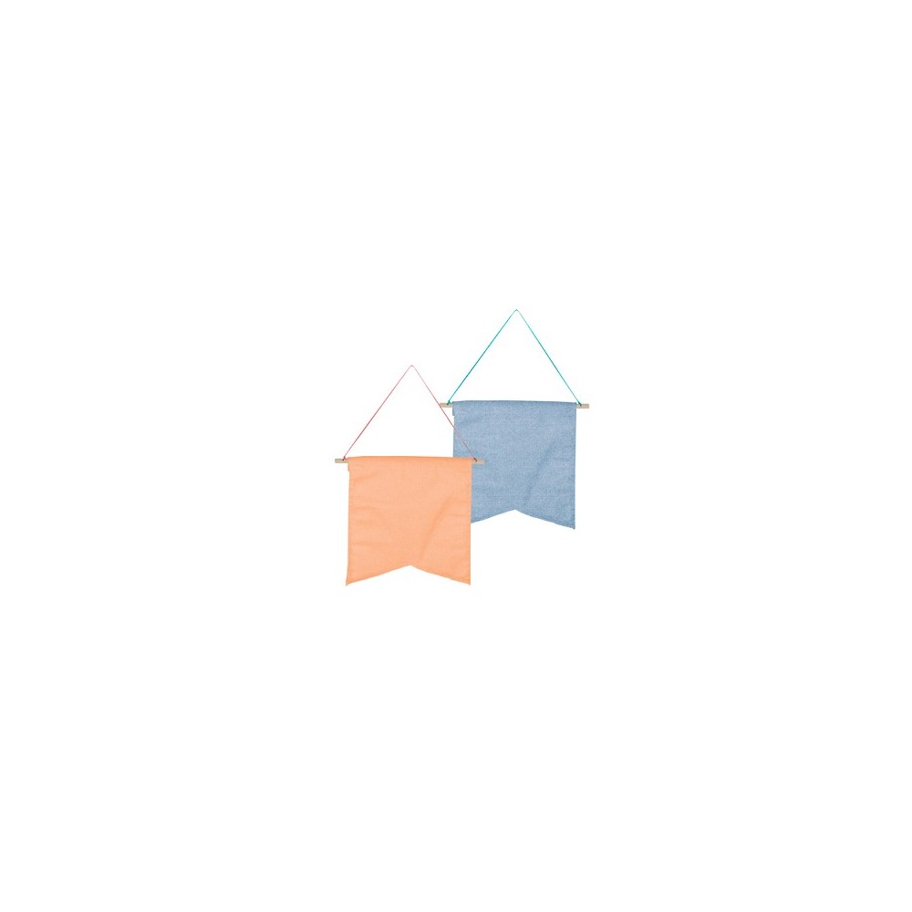 Continued Wallflower Medium Pennant (Colored Canvas & Denim)