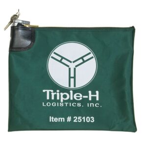 12"x10" Laminated Nylon Bank Bag w/Standard Swing Lock
