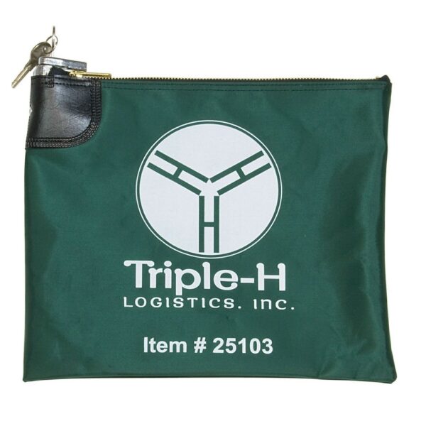 12"x10" Laminated Nylon Bank Bag w/Standard Swing Lock