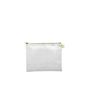 Grid Vinyl Small Supply Pouch-Left of Center