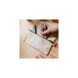 Zip Front Pouches - Heavyweight Canvas With Leather - Medium