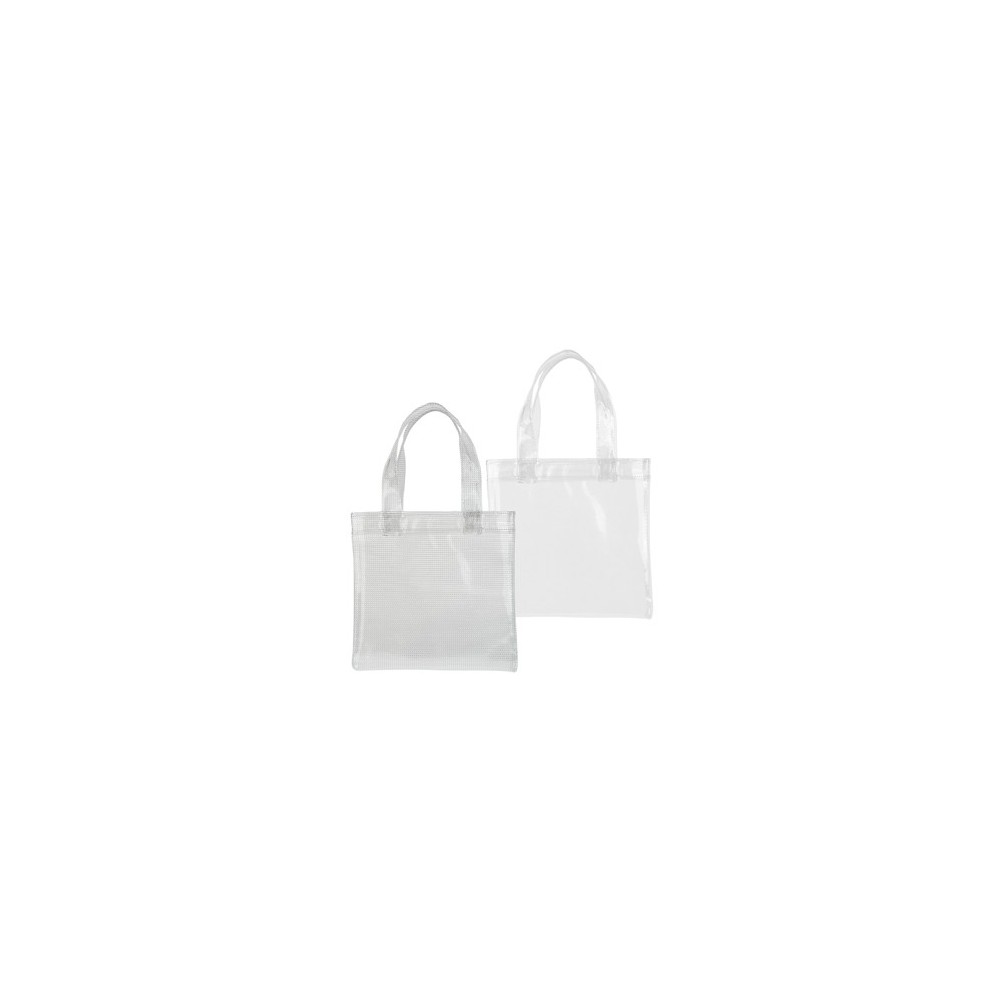 Continued Itty Bitty Clear/Grid Vinyl Tote