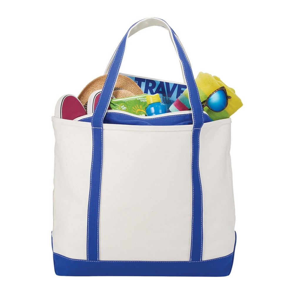 Baltic 24 Oz. Cotton Canvas Tall Zippered Boat Tote Bag