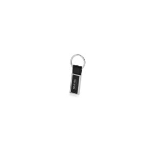 Rectangular Metal & Leather Keychains