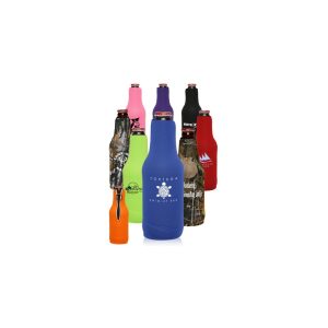 Neoprene Zippered Beer Bottle Coolies