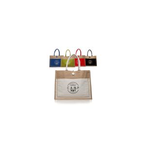 Cotton Pocket Jute Tote Bags (17.75"x13.75")