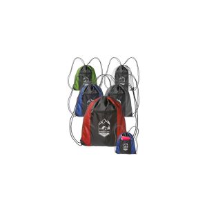 Beyer Zipper Pocket Drawstring Backpacks