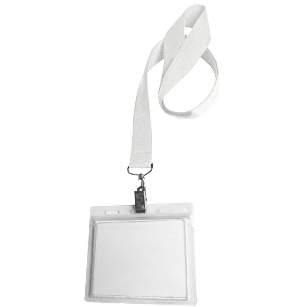 0.75" Lanyard Screen Printed with Badge Holder