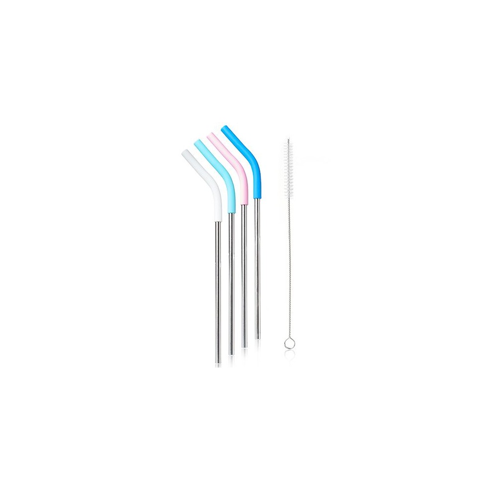 4-Piece Straw Pack with Brush