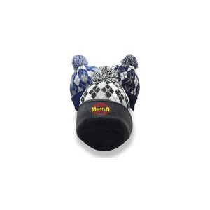 Diamond Pattern Knitted Pompom Beanies
