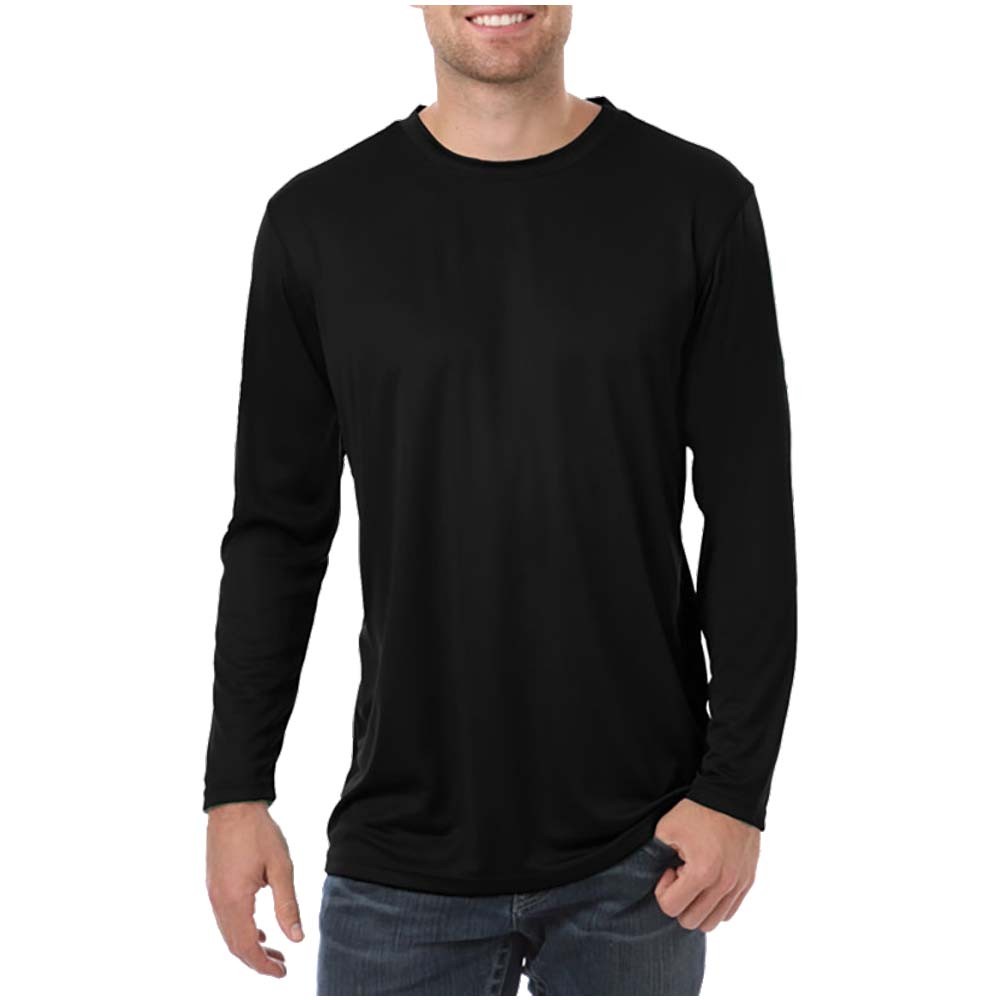 Blue Generation Adult Long Sleeve Solid Wicking Tee Shirt
