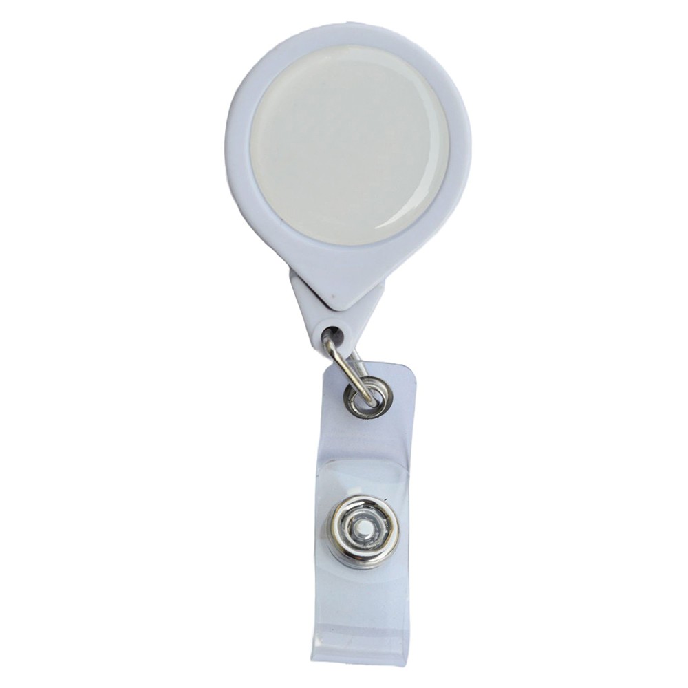 No-Twist Round Retractable Badge with Bulldog Clip