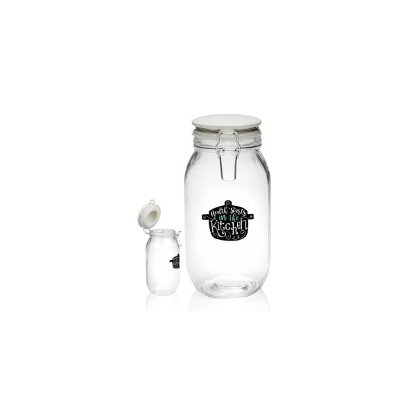 51 Oz. Clip Top Glass Storage Jars