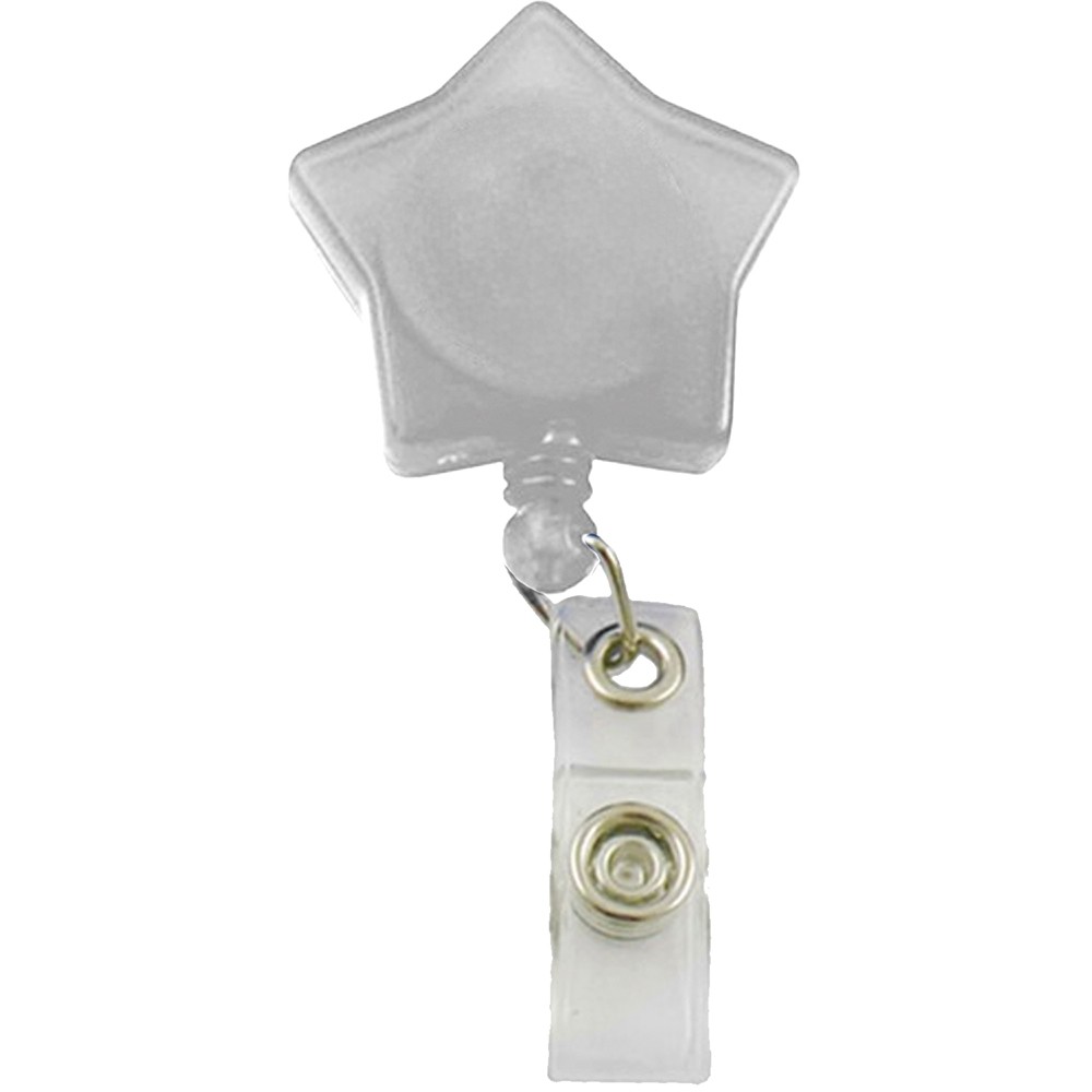 Star Shaped Retractable Badge Reel with Belt Clip