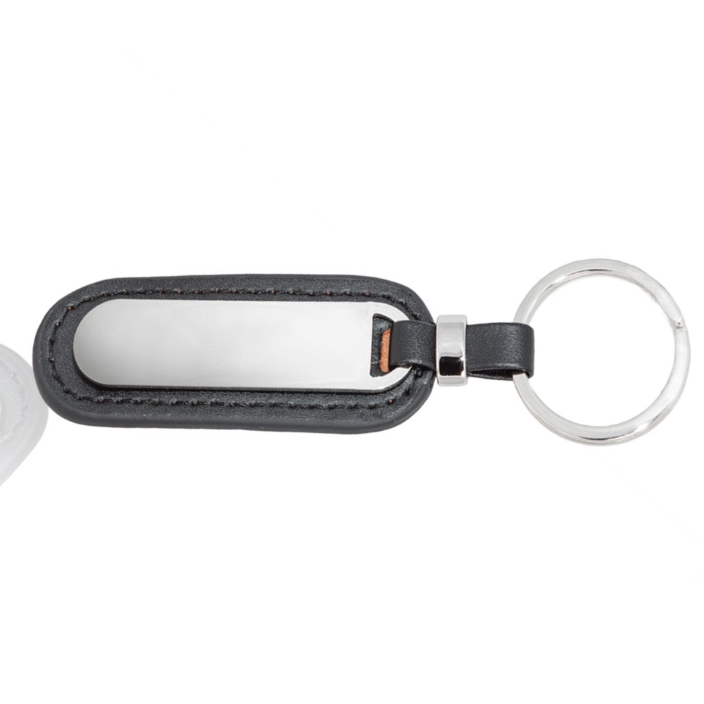 Madison Executive Metal and Faux Leather Keychains