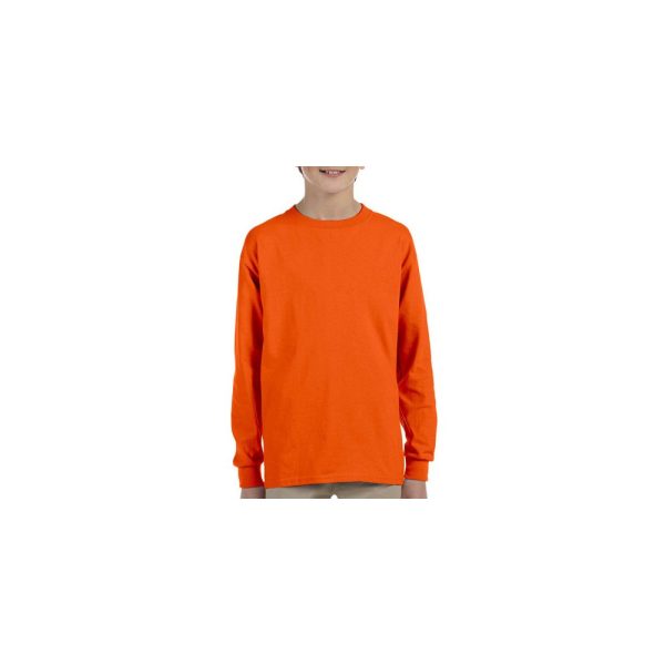 Gildan® Youth Long Sleeve 100% Cotton Preshrunk Shirt