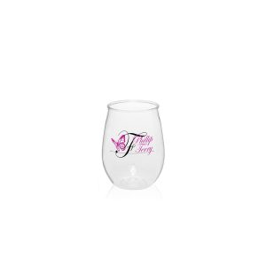10 Oz. Stemless Plastic Wine Glasses