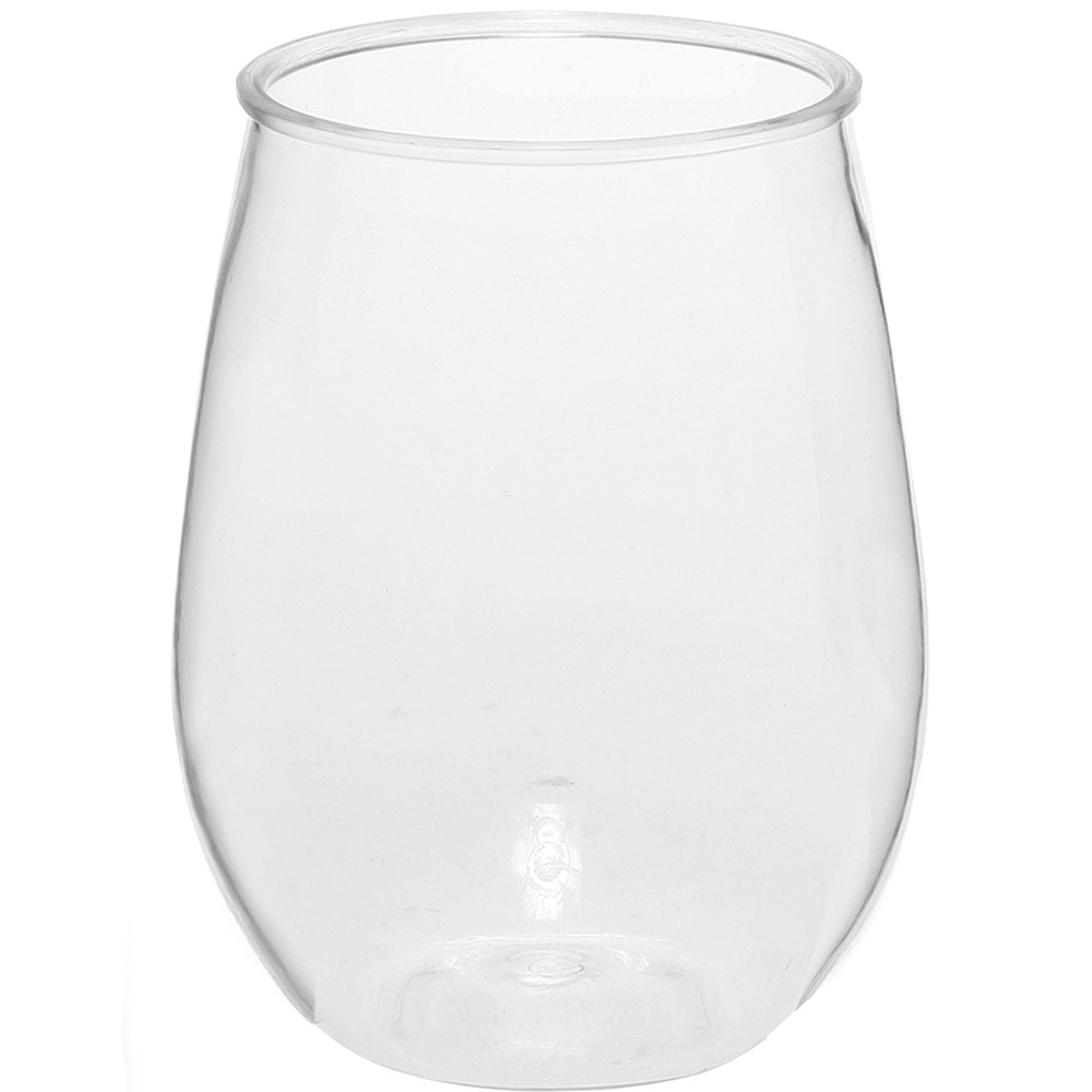 10 Oz. Stemless Plastic Wine Glasses
