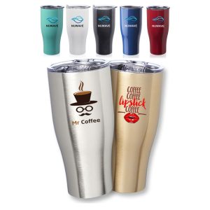 Monroe 27 Oz. Stainless Steel Grip Travel Tumblers