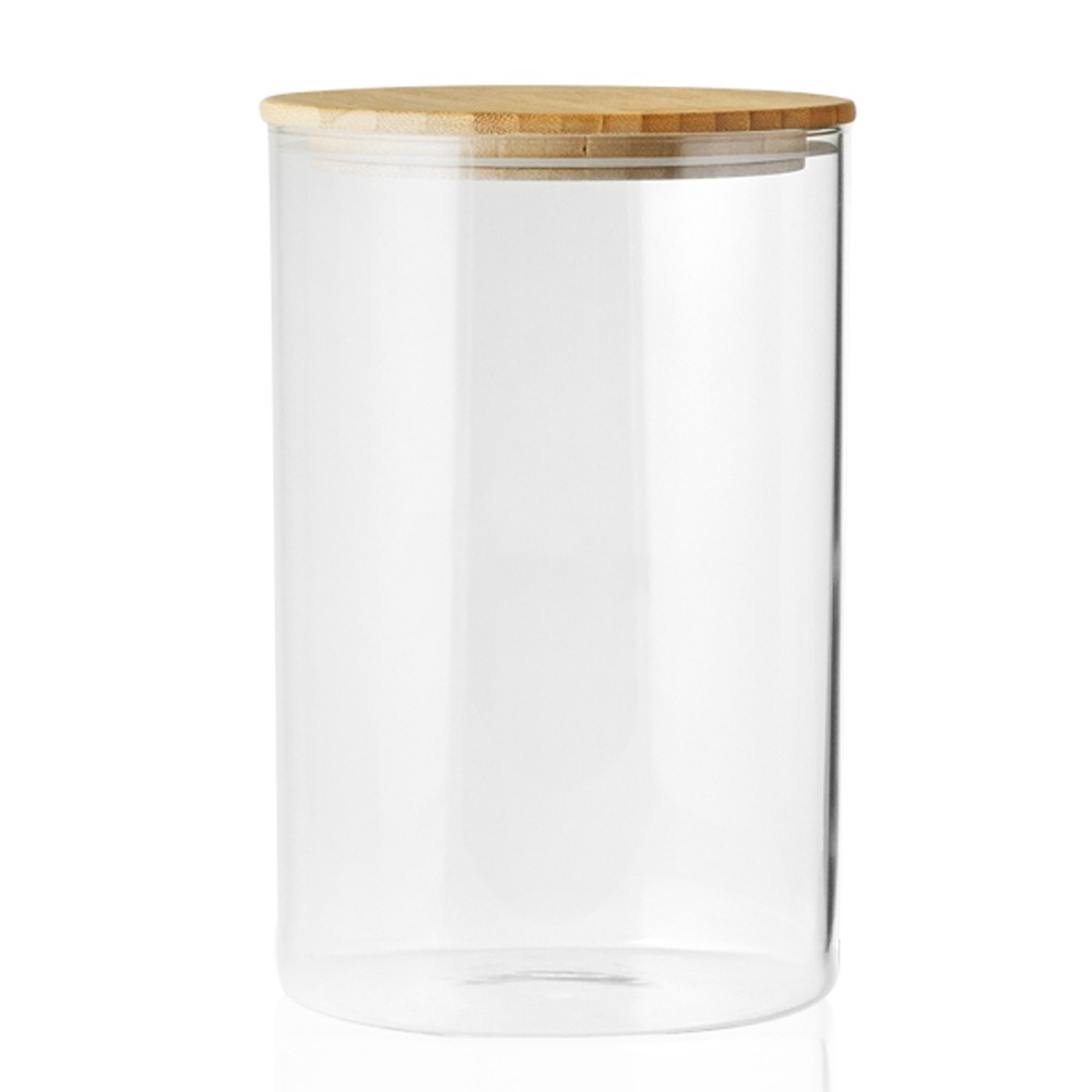 37 Oz. Store N Go Glass Storage Jars with Bamboo Lids