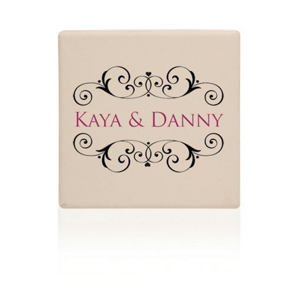 4" Square Ceramic Coaster