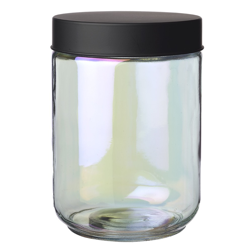 Luminous 33 oz. Iridescent Glass Storage Jars