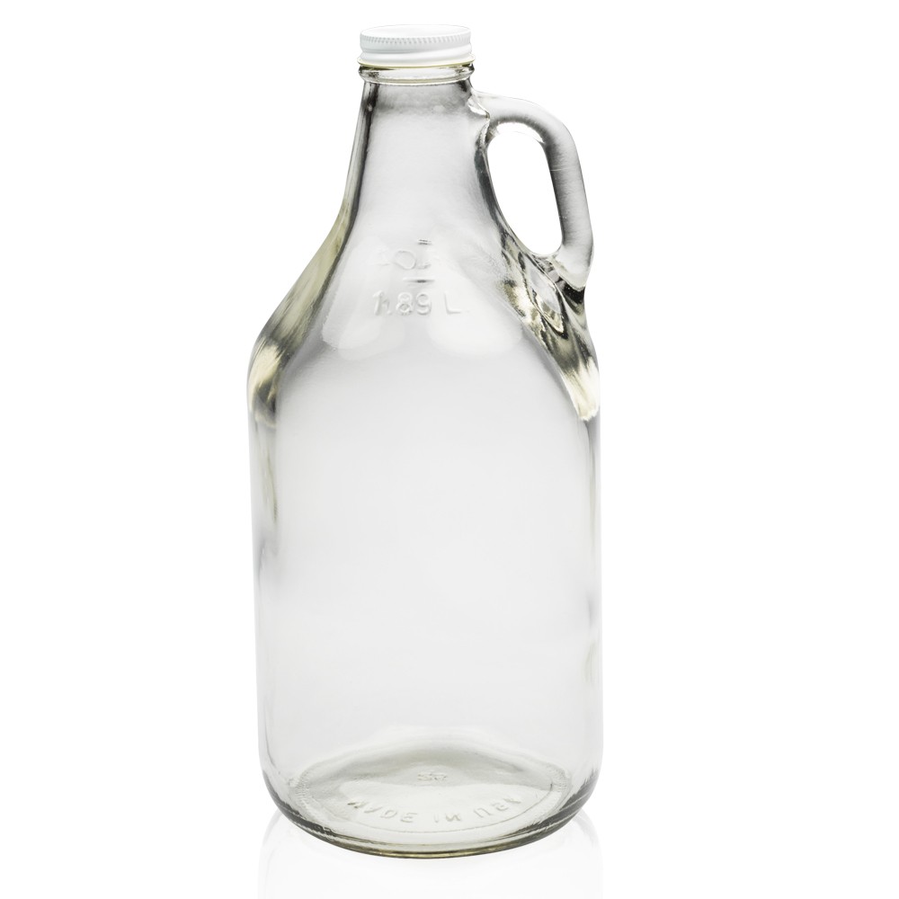 64 Oz. Clear Glass Beer Growler