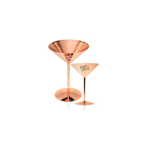 8 Oz. Copper Coated Martini Glasses