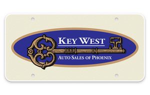 0.015 License Plate Insert w/Three Color Imprinting