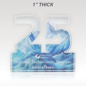 1" Acrylic Numerals Style 25 – Plus Series