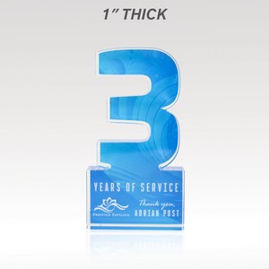 1" Acrylic Numerals Style 3 – Plus Series