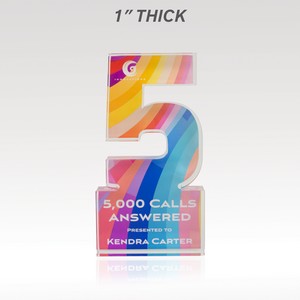 1" Acrylic Numerals Style 5 – Plus Series