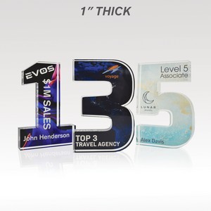 1" Acrylic Numerals Style 5 â€“ Traditional Series