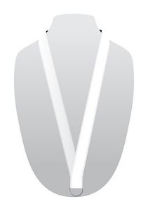 1" Detailed Coarse Weave Lanyard w/ Key Ring