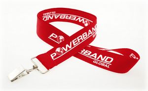 1" Silkscreened Flat Lanyard w/ Bulldog Clip