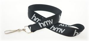 1" Silkscreened Flat Lanyard w/ J Hook