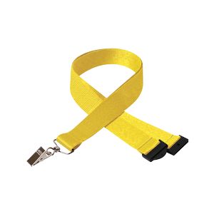 1" Silkscreened Flat Lanyard w/ Sew on Breakaway