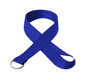 1" Silkscreened Flat Lanyard w/ a Key Ring