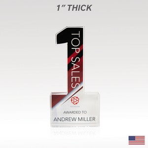 1" USA-Made Acrylic Numerals Style 1 â€“ Plus Series